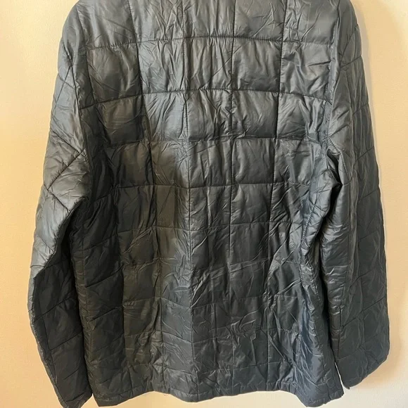 Vintage LL Bean Packable Puffer Jacket Mens Size Large Tall Black Snap Button - Picture 4 of 6